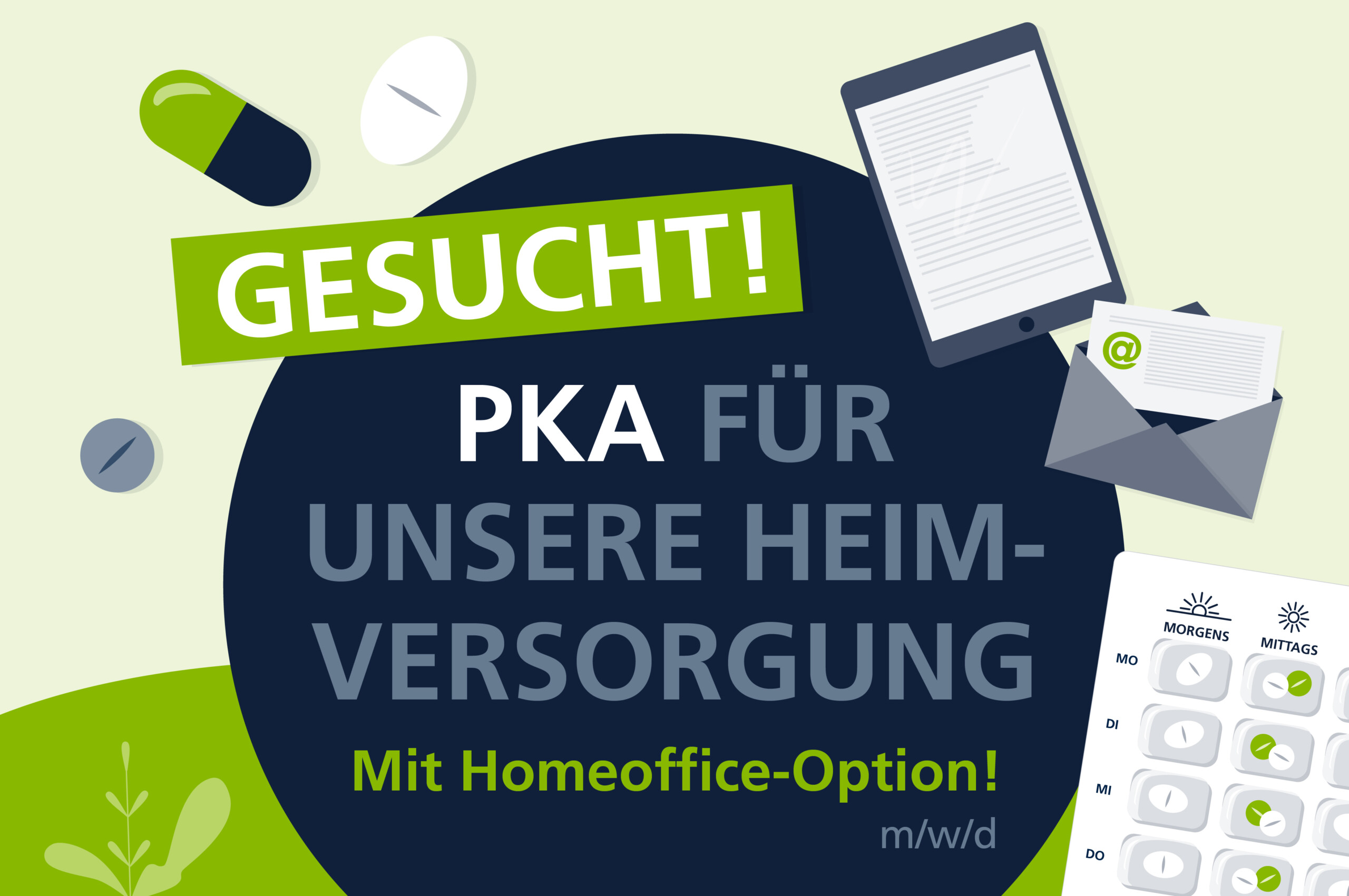Gesucht! PKA für unsere Heimversorgung. Mit Homeoffice-Option!